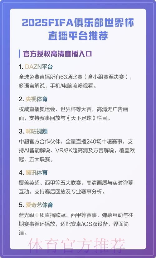 世界杯直播观看平台推荐 世界杯直播观看平台推荐